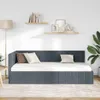 vidaXL Sommier d'angle avec tête de lit gris foncé 100 cm x Voir les images du produit 3