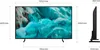 Diagram showing the dimensions of a Samsung TV. Produktbild-Vorschau