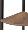 4-stöckiges Eckregal Dunkelbraun und Schwarz 45,5 x 31,5 x Produktbild-Vorschau 6