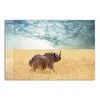 DEQORI Glasbild Echtglas 90x60 cm 'Goldene Wildnis' Produktbild-Vorschau 2