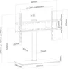 A technical drawing with dimensions of a TV stand. Anteprima dell’immagine prodotto