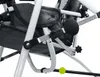 Close-up view of the frame and fabric of a baby swing/high chair. Produktbild-Vorschau