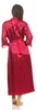 Damen langes Kimono Seidenrobe Morgenmantel; Pupur-Magenta Produktbild-Vorschau 3