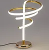 LED Tischlampe Spirale aus Metall Gold formano Produktbild-Vorschau 2