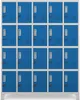 A full view of a blue metal locker unit with 20 compartments, set against a white background. Anteprima dell’immagine prodotto