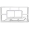 A white, multi-compartment wall shelf unit is shown against a white background. Voir les images du produit