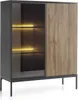 Vitrína Lagos 126 cm 2D dvoudveřová - moderní skleněná Náhled obrázku produktu 2
