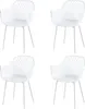 Four white outdoor chairs arranged in a grid on a white background. Náhled obrázku produktu