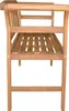 Side view of a wooden garden bench. Produktbild-Vorschau