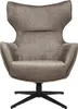 riess-ambiente Drehbarer Sessel VOGUE taupe Samt schwarze Produktbild-Vorschau 3
