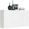Komoda 140 cm zásuvky dveře skříňka FRAMIRE R-140-S3 bílá Náhled obrázku produktu 4