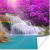 MuchoWow® Poster Wasserfall - Bäume - Regenbogen - Lila Produktbild-Vorschau 1