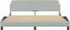 vidaXL Bettgestell "Dover" Hellgrau 180x200 cm Samt Produktbild-Vorschau 4