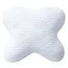 A white pillow with a wave-like pattern. Produktbild-Vorschau