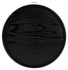QUVIO Rundes Holztablett - Schwarz - 36 cm Produktbild-Vorschau 2
