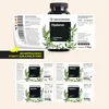 A product shot of a bottle of Natural Elements Hyaluron capsules, with multiple labels shown below. Náhled obrázku produktu
