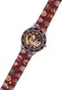 A close-up shot of a Harry Potter themed watch with a red strap featuring cartoon characters and symbols. The watch face displays a cartoon image of Harry Potter. Produktbild-Vorschau