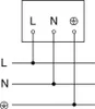 A wiring diagram showing connections for a three-wire electrical system. Produktbild-Vorschau