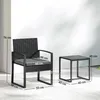 Outsunny Rattan Bistroset, 3 teiliges Gartenmöbel-Set mit 2 Produktbild-Vorschau 3