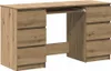 A wooden desk with drawers and a keyboard tray. Anteprima dell’immagine prodotto