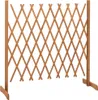 A wooden garden trellis with a diamond pattern, standing upright on a white background. Produktbild-Vorschau
