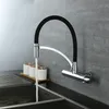 Wasserhahn Küche Wandmontage Schwarz,180° drehbar Silikon Produktbild-Vorschau 2