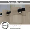 Close-up of curtain grommets and fabric, with text detailing product specifications. Produktbild-Vorschau