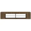 The Living Store TV-Schrank mit LED-Leuchten Braun Produktbild-Vorschau 3