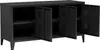 Mobile TV 'Kotka' a 3 ante in metallo 113 x 40 x 58 cm nero Anteprima dell’immagine prodotto 8