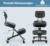 COSTWAY Ergonomischer Kniestuhl, Kniehocker mit schrägem Produktbild-Vorschau 3