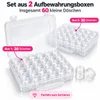 2 Aufbewahrungsboxen mit 60 Schraubdosen & Produktbild-Vorschau 2