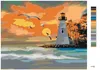 Zuty - Malen nach Zahlen - SONNENUNTERGANG UND LEUCHTTURM, Produktbild-Vorschau 3