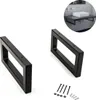 2x Wandkonsole Waschtischhalterung Regalträger matt schwarz Produktbild-Vorschau 2