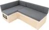 Canapé-lit en L pour camping-cars, coussins, 1800 x 1200 Voir les images du produit 1