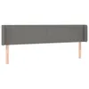 The Living Store Kopfteil mit Ohren Dunkelgrau 163x16x78/88 Produktbild-Vorschau 2