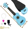 LUMI Aqua sopránová ukulele + ladička, pouzdro, trsátko Náhled obrázku produktu 7