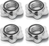 Four identical star-shaped nuts with threaded interiors and black rubber rings, arranged in a 2x2 grid on a white background. Produktbild-Vorschau