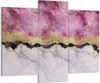 Bild auf Leinwand - Leinwandbild - 3 Teile - Rosa golden Produktbild-Vorschau 1