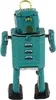 Blechspielzeug Mini Roboter türkis Miniatur Figur Produktbild-Vorschau 3