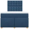Design Boxspringbett mit Matratze Blau 120x200 cm Stoff, Produktbild-Vorschau 6