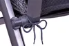 Close-up of a dark gray tie-down strap on a chair armrest. Produktbild-Vorschau