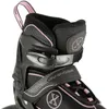 Close-up of the top part of a black and pink inline skate. Anteprima dell’immagine prodotto