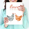 Hühner Metallschild XXL in 28x38 cm mit Spruch Love is in Produktbild-Vorschau 3