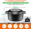 NutriChef arrosto in ghisa con coperchio a induzione - Set Anteprima dell’immagine prodotto 3