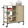 A kitchen cart with shelves and a cabinet, displayed against a white background. Náhled obrázku produktu