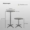 Stehtisch 2in1 Bistrotisch Alu klappbar höhenverstellbar Produktbild-Vorschau 3