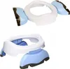 Two views of a portable potty seat, one assembled and one disassembled. Produktbild-Vorschau