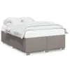 vidaXL Bettgestell ohne Matratze Taupe 140x200 cm Stoff Produktbild-Vorschau 1