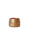 Kolibri Home | Groove Blumentopf - Goldene Keramik Ornament Produktbild-Vorschau 1