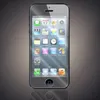 A close-up, front-facing studio shot of an iPhone 5 with its screen displaying the home screen with various app icons. Produktbild-Vorschau
